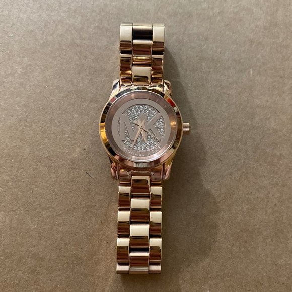 Michael Kors Jewelry - Michael Kors Rose Gold Crystal Face Watch
